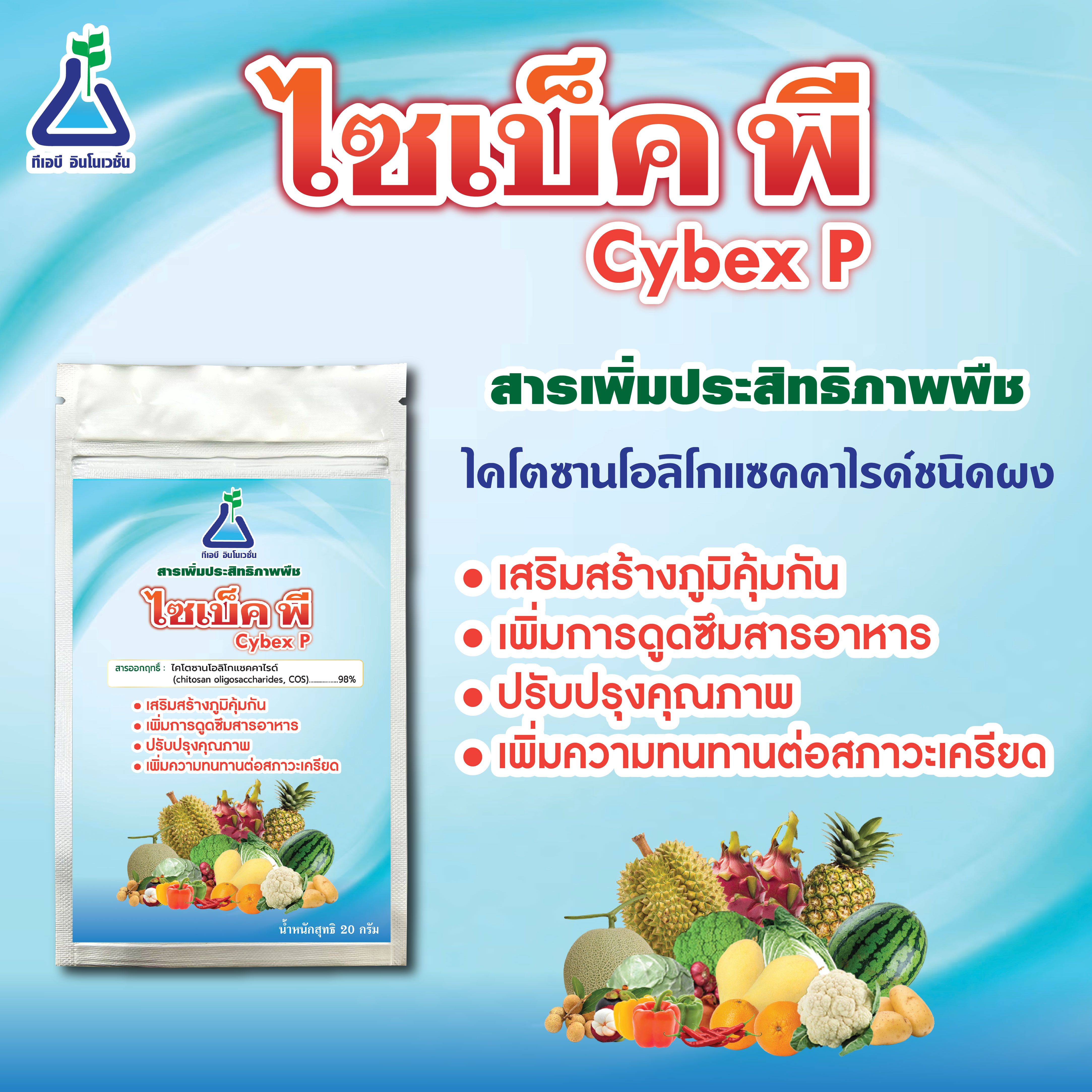 ไซเบ็ค พี (Cybex P) ไคโตซานโอลิโกแซคคาไรด์ชนิดผง